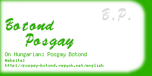 botond posgay business card